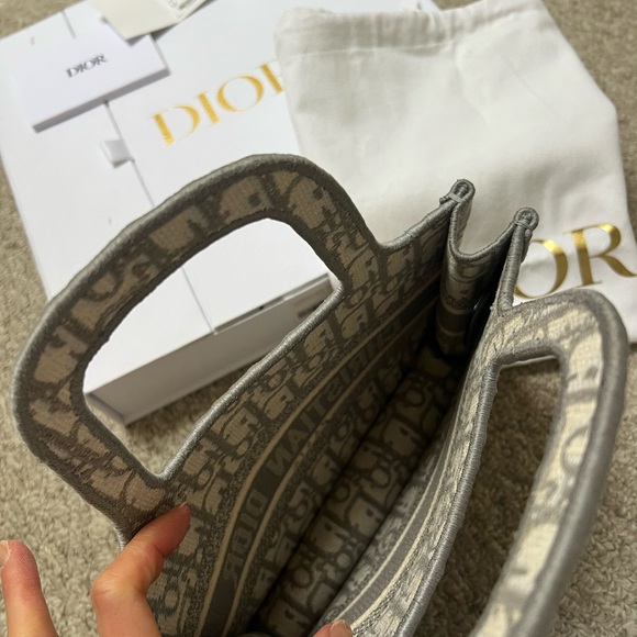 Dior Gray Mini Book Tote - Picture 9 of 13